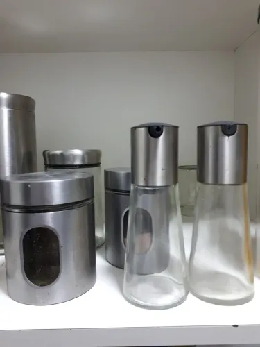Conjunto porta alimentos de inox