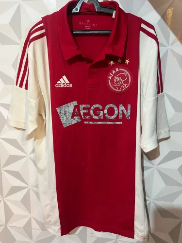 camisa Ajax de futebol oficial da Adidas, modelo home Amsterdam da temporada 2014-2015