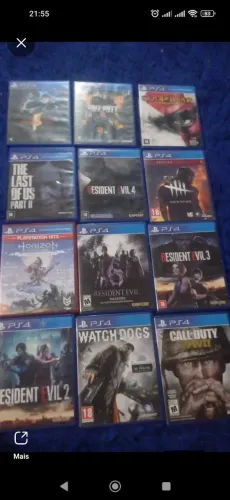 Vendo CD de PS4 r$ 80 cada CD menos os do resident evil se a pessoa for levar mais fazemos