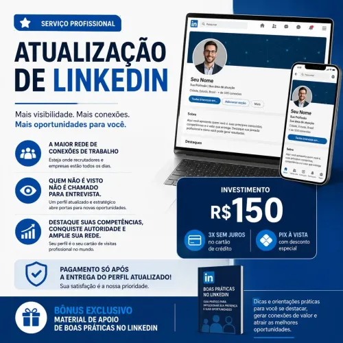 Atualização Profissional de LinkedIn | Destaque-se para recrutadores