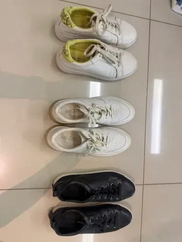 Kit de 3 tênis arezzo TAM 37