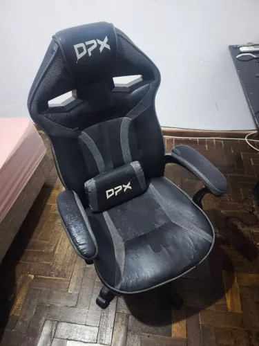Cadeira Gamer DPX Preta com Almofada Lombar
