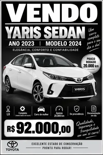 Toyota Yaris XL Sedan 1.5 Flex 16V 4P Aut. 2024