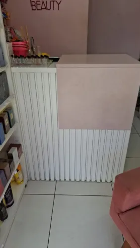 Balcão ripado em MDF