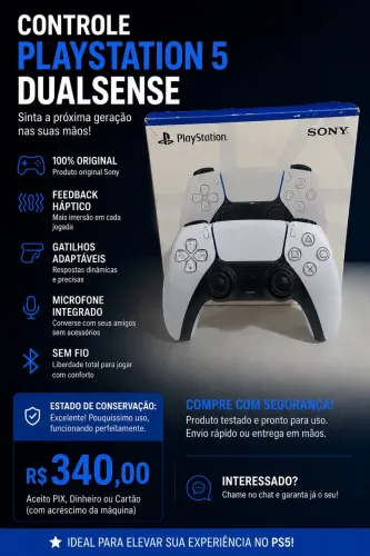 ? Controle PS5 DualSense Original - Seminovo