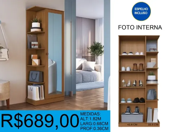 MULTIUSO - COM ESPELHO- COMPRE HOJE E RECEBA EM ATÉ 72 HORAS