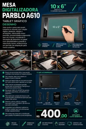 Mesa Digitalizadora Parblo A610s
