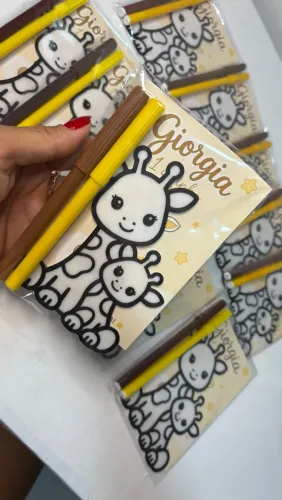 Lembrancinhas Personalizadas para Festa Infantil - Kit de Colorir 3D
