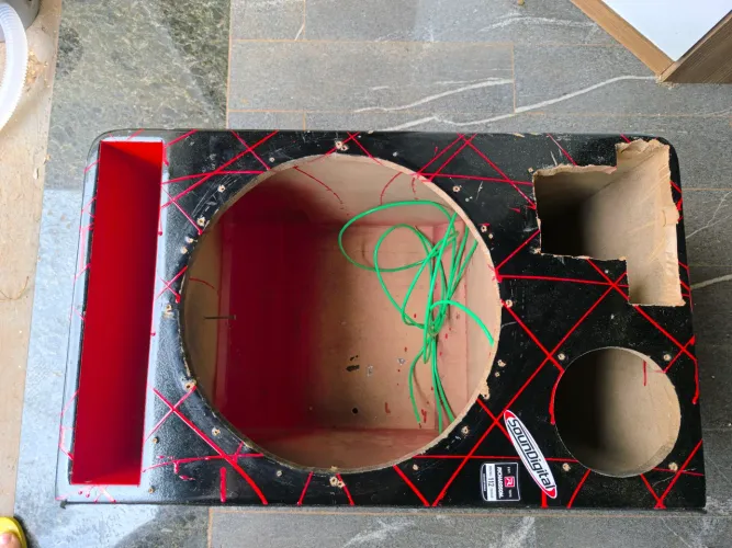 Caixa para subwoofer de 15 polegadas 