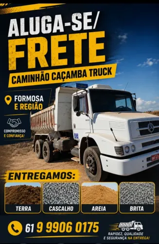 Caminhão Caçamba, Frete, Aluga-se, Formosa e Região.