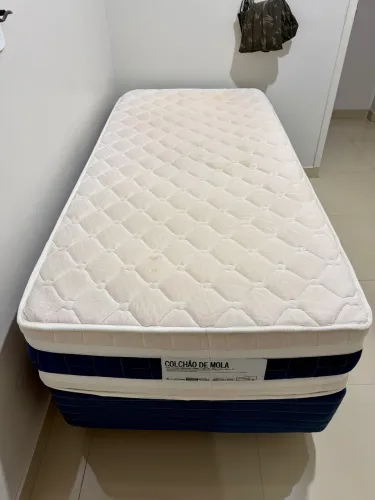 Cama com base box solteiro 