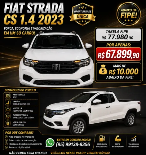 Fiat Strada Endurance 1.4 Flex 8V CS Plus 2023