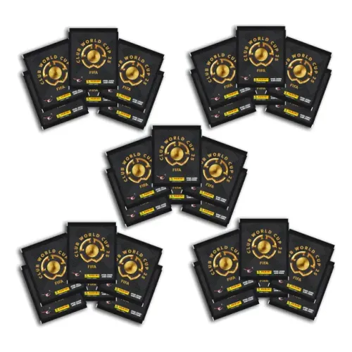 Kit 120 Envelopes de Figurinha Copa Mundial de Clubes FIFA 2025 Panini - 600 Cromos +Album