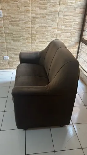 Sofá 2 Lugares Marrom - Usado em Bom- Confortável
