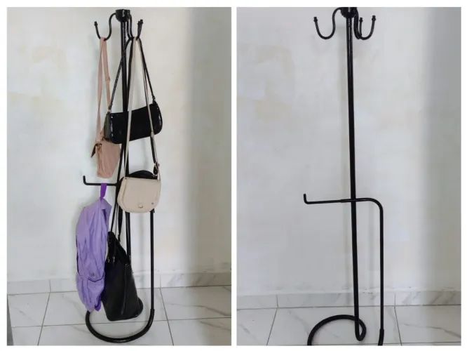 Cabideiro de metal antigo, vintage Tamanho 1,38cm peça única