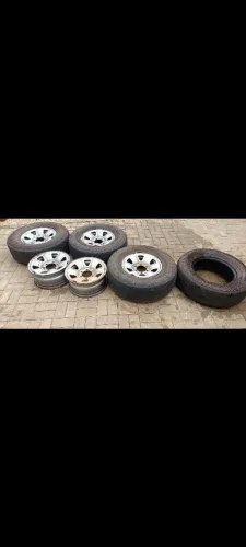 5 Rodas + 5 Pneus Aro 16 Hilux 265/70R16