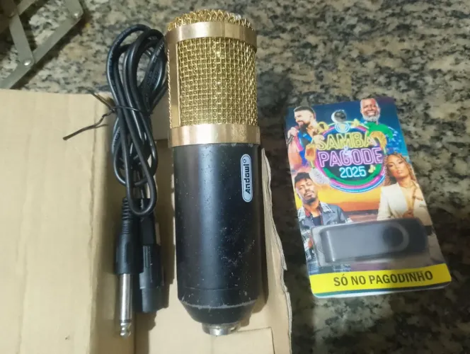 Microfone ( no estado), pen driver com várias músicas 