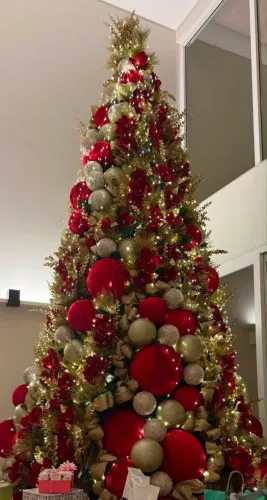 Árvore de Natal de Luxo Profissional + Guirlanda Completa ? Grande Porte