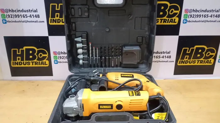 KIT Dewalt Importado ESMERILHADEIRA E FURADEIRA 900W COM MALETA