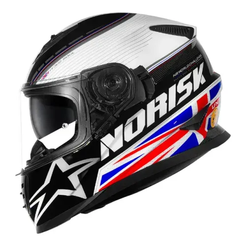 Capacete Norisk ff302 Soul II Grand Prix United Kingdon - somos loja, parcelamos