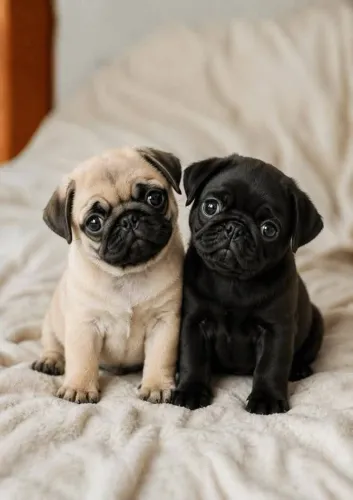 Filhotes de Pug com pedigree