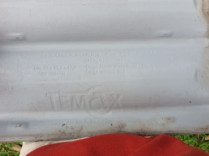 Telhas Esmaltadas cinza  semi novas