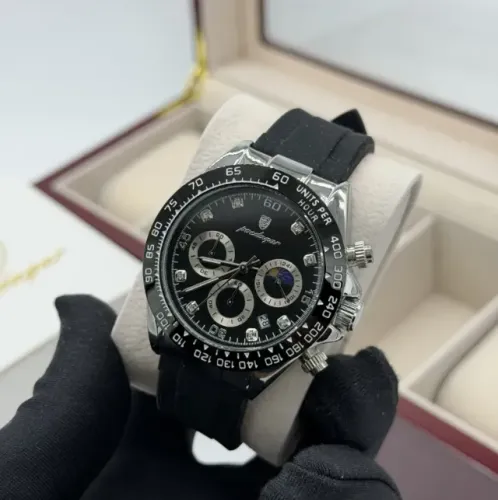 Relógio Poedagar Com Pulseira Silicone-Preto