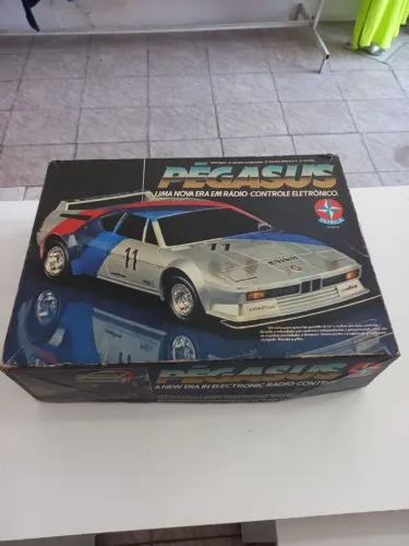 Carrinho De Controle Remoto Pegasus Estrela 1980 Na Caixa Completo e funcionando.