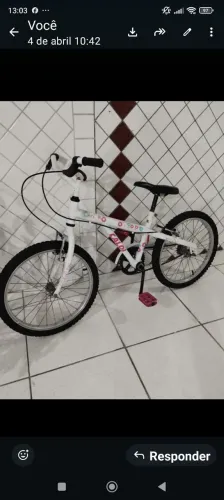 Bicicleta Caloi aro 20 Branca 