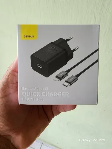 Carregador Turbo P/iPhone Baseus Tipo C 20w + Cabo- Frete Gratis p/ BH!!