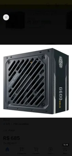 Fonte Cooler Master, G600, 80plus Gold - 600W