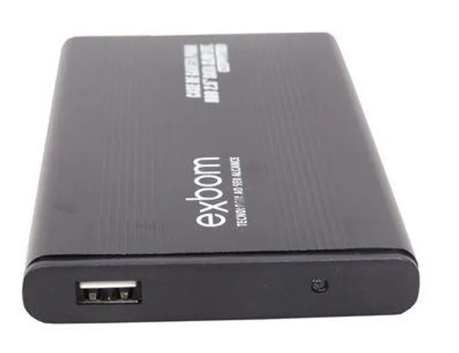 Case Gaveta Usb 2.0 Para Hd de Notebook Sata 2,5 Mm Em Alumunio