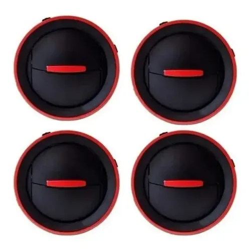 Difusor Ar Volkswagen Gol / Saveiro / G4 G5 G6 / Voyage - Preto Aro Vermelho