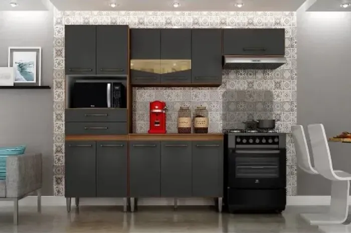 Cozinha armário cozinha com aéreo