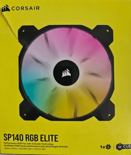 Ventoinha Corsair iCUE SP140 Elite Performance, RGB, 140mm, Preto