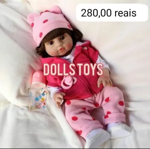 Boneca bebê reborn girafinha silicone 