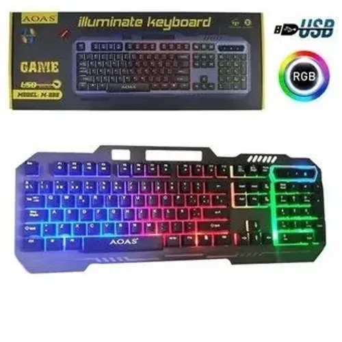 teclado game m-888 aoas semi mecanico com iluminação