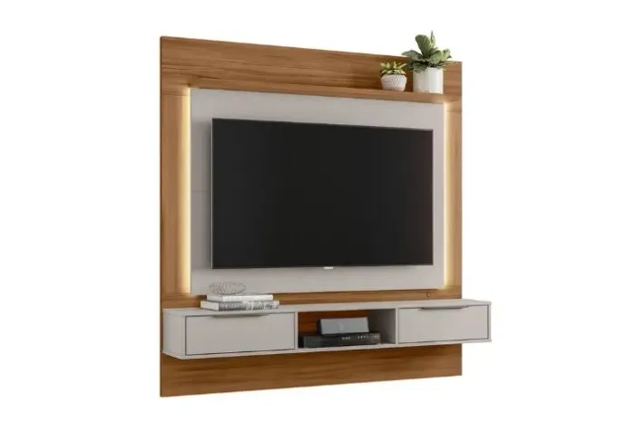 Home Suspenso 161cm Freijo/Off com LED r65