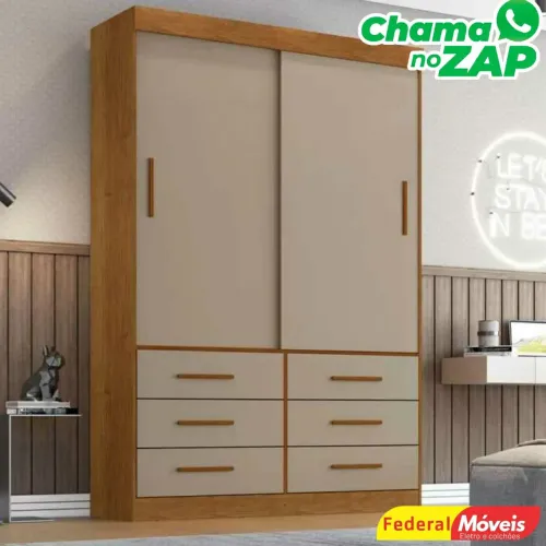 Guarda Roupa 2 Portas de Correr Novo Fazemos Entrega 