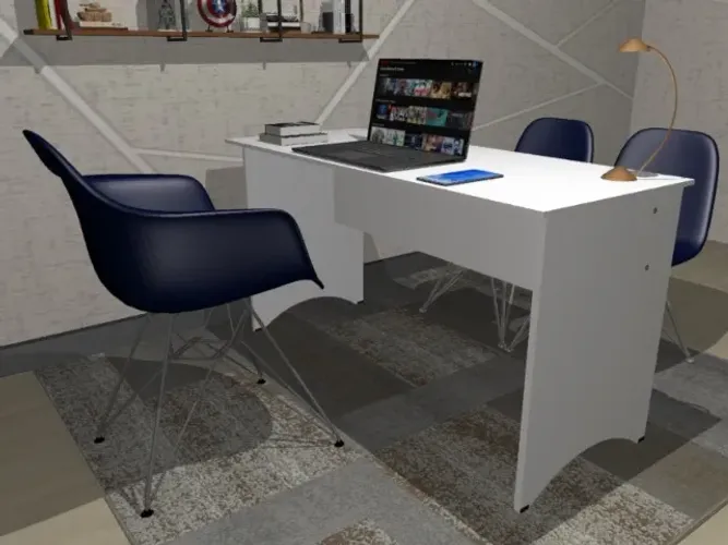 Mesa Top Best Work. Em MDF: Medidas L120cm x P70cm x A74cm