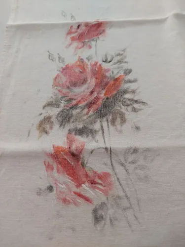 1 pano de prato pintado á mão 