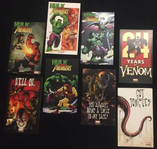 Postcards Marvel Colecionáveis - Hulk Smash, Avengers, Venom