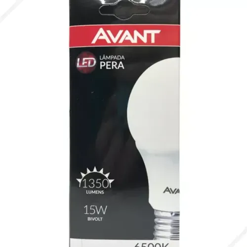 Lâmpada Led Bivolt Branca Fria E27 Bulbo 15w 6500k Avant