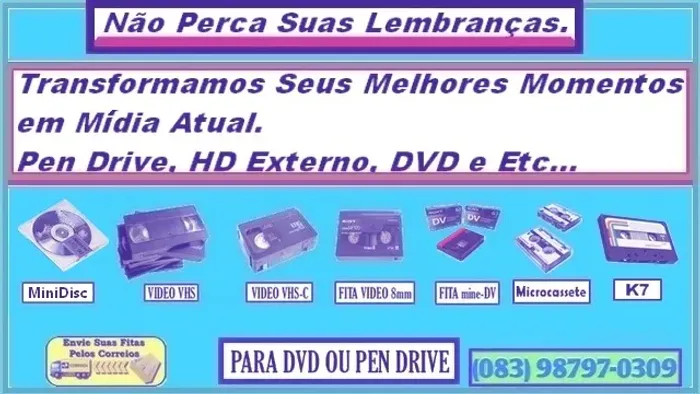 Transformo Fitas Antigas em DVD ou Quelquer Outro Dispositivo de Sua Preferência.ft