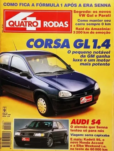 Corsa GL 1.4, Kadett 1995, Elba, Accord - Revista Quatro Rodas 407