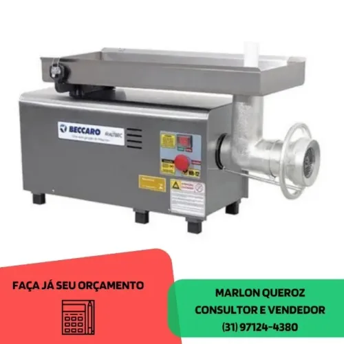 Moedor de Carne Beccaro boca 22 Inox