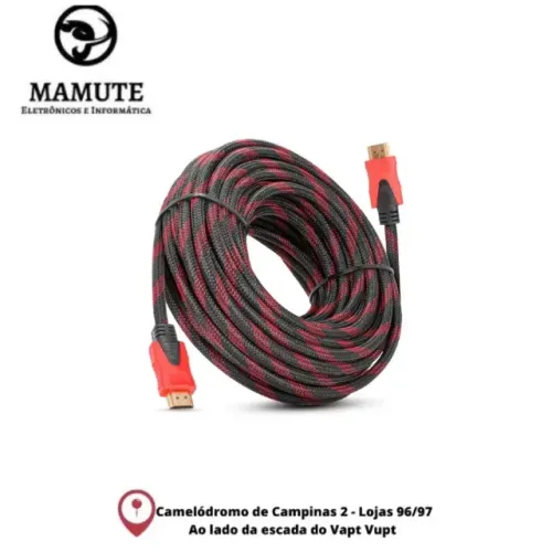Cabo Hdmi 30 Metros Blindado Com Filtro E Malha Versão 1.4 Suporte 3D Full HD 1080