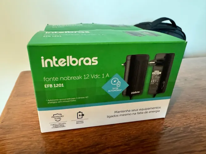 Fonte Nobreak 12V 1A intelbras EFB 1201 Preto