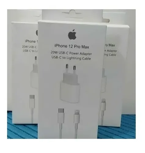 Cabo Lightning de 1 metro Iphone e Ipad + Fonte Tipo-C 20W Turbo