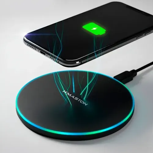 Carregador S/ Fio Indução Hmaston 20w Compatível Iphone Ys10 Preto